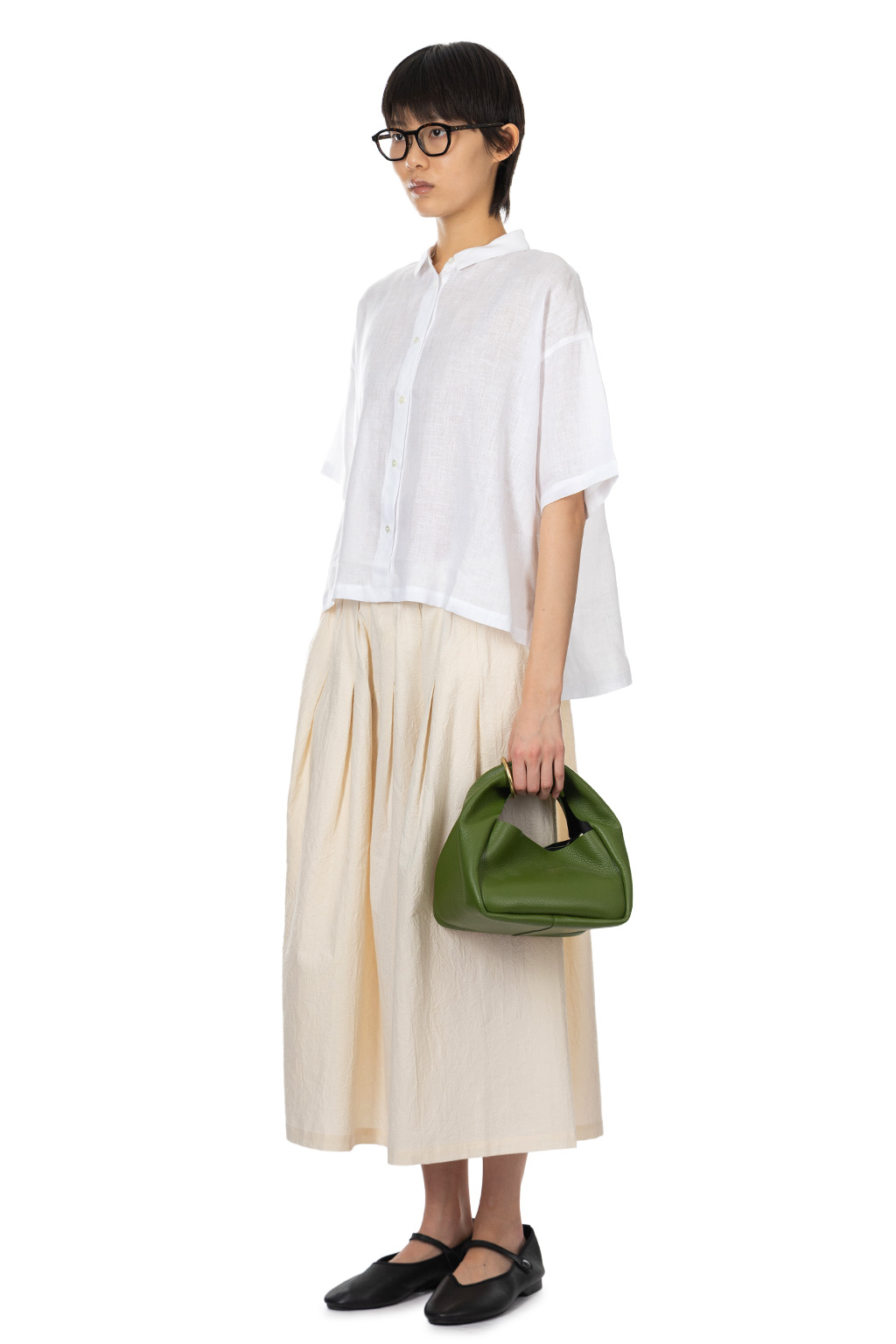 Nachukara - Linen Poplin Shirt - Citrus Yellow