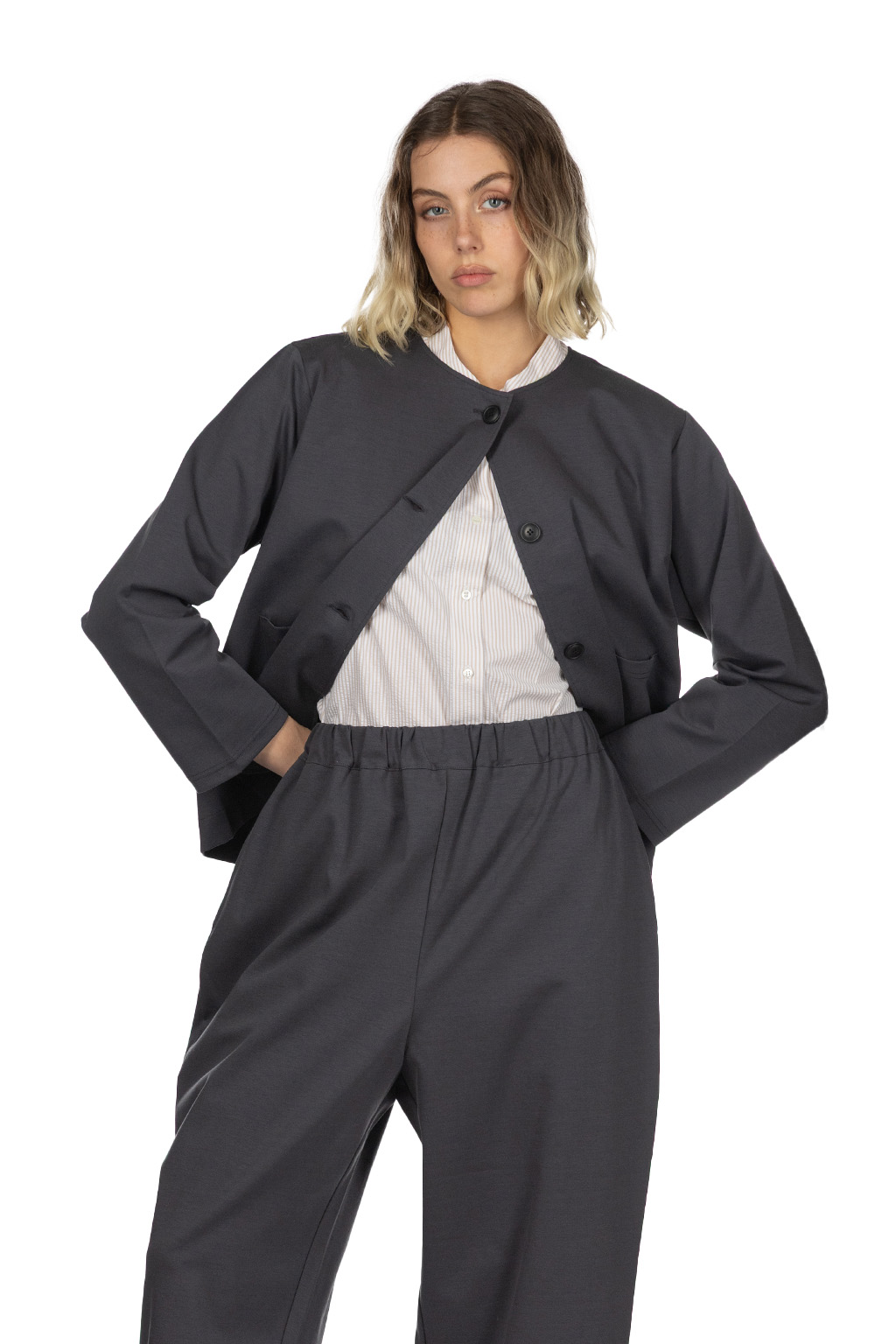 Nachukara - Ponte No Collar Jacket
