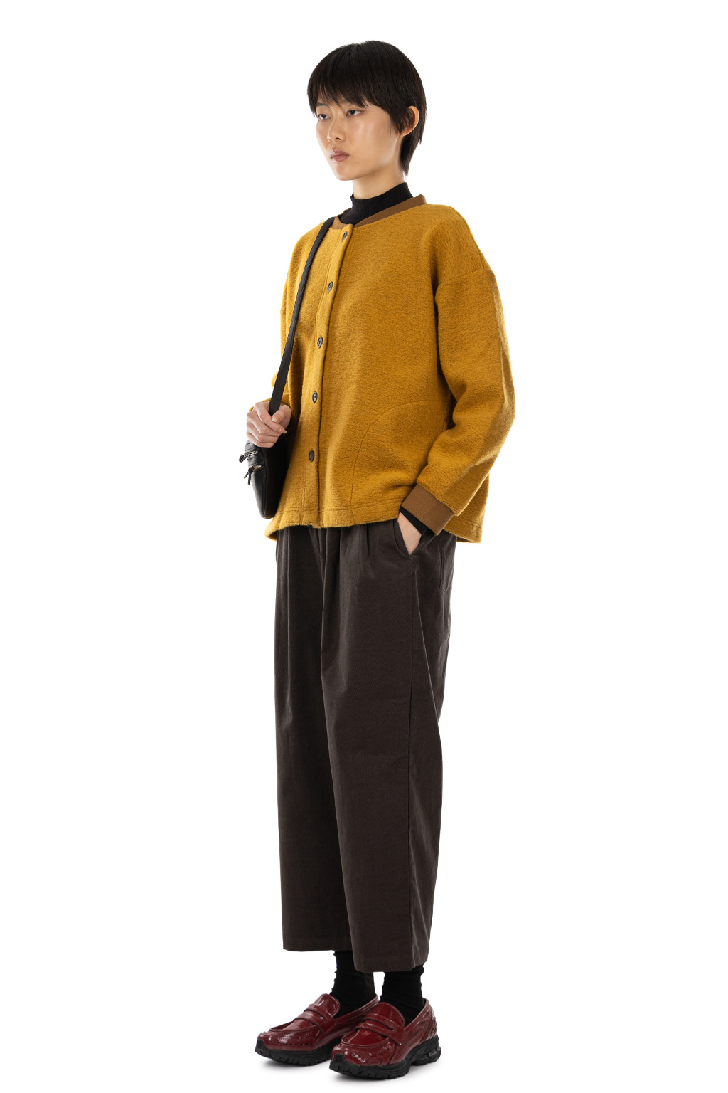 Nachukara - Silver Wool Rib Jacket - Red