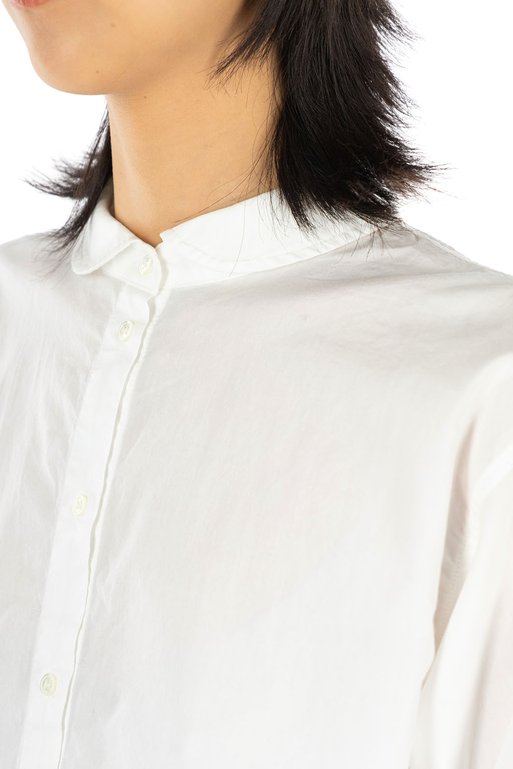 Nachukara - Washed Broadcloth Round Collar Shirt