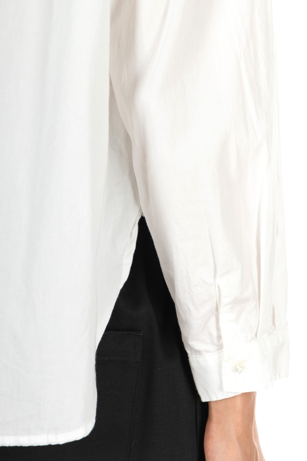 Nachukara - Washed Broadcloth Round Collar Shirt