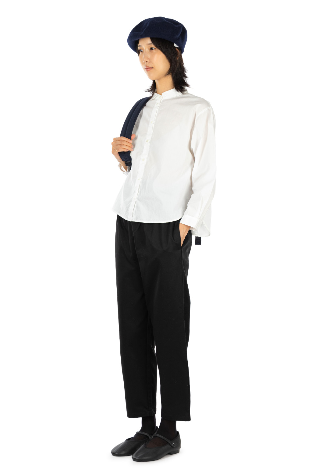 Nachukara - Washed Broadcloth Round Collar Shirt