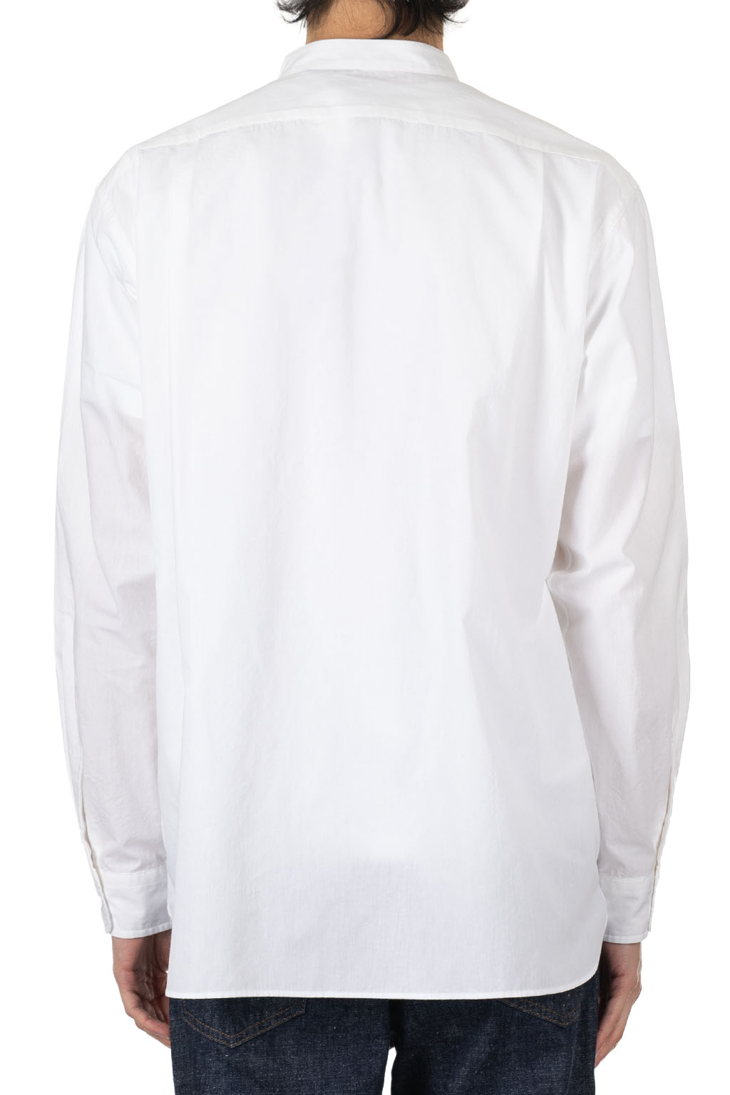 Nanamica (NAN) - Band Collar Wind Shirt - Off White