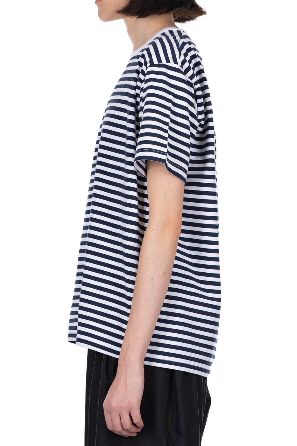 Nanamica (NAN) - COOLMAX Stripe Jersey Tee - Navy x White