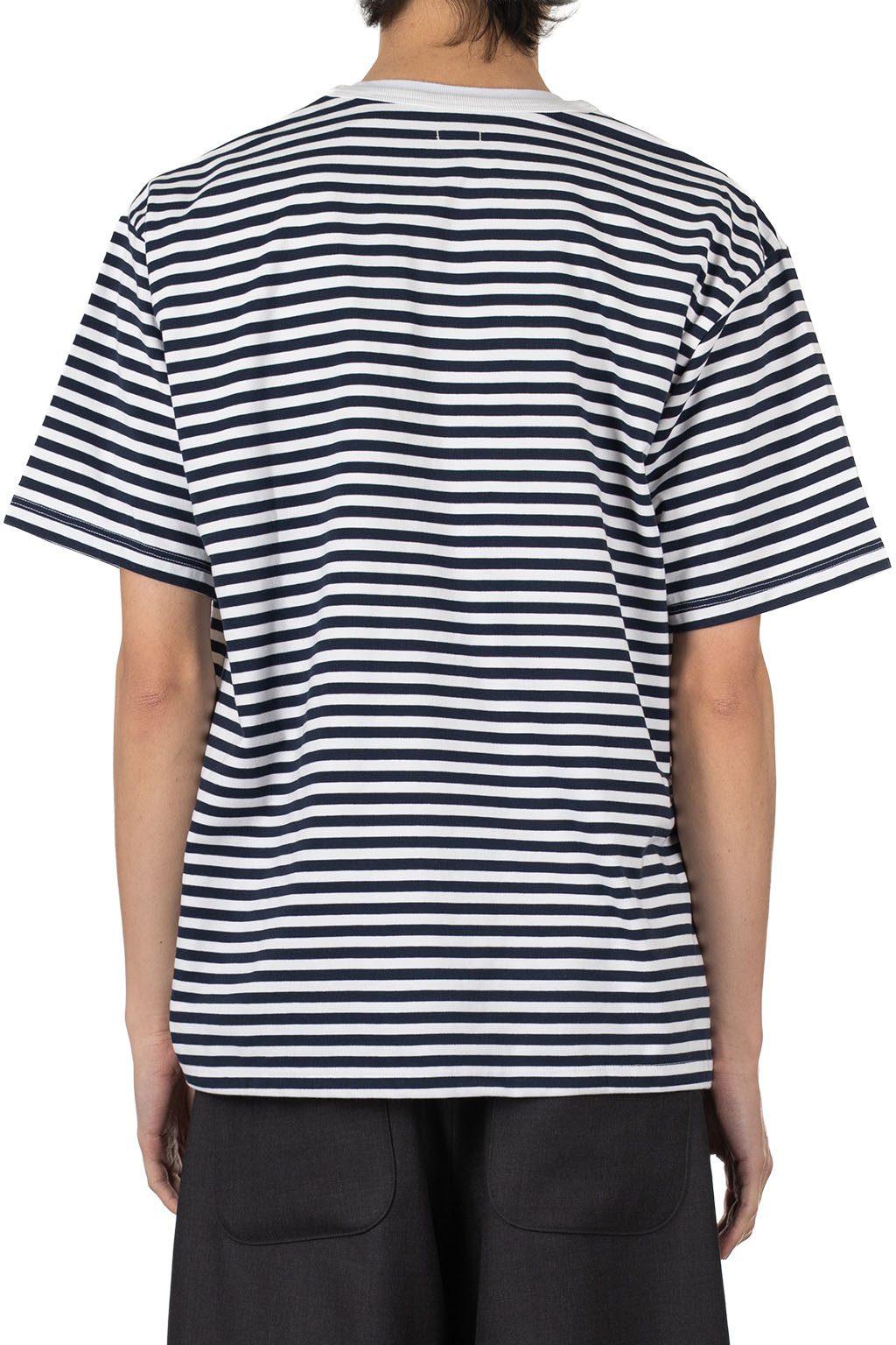 Nanamica (NAN) - COOLMAX Stripe Jersey Tee - Navy x White