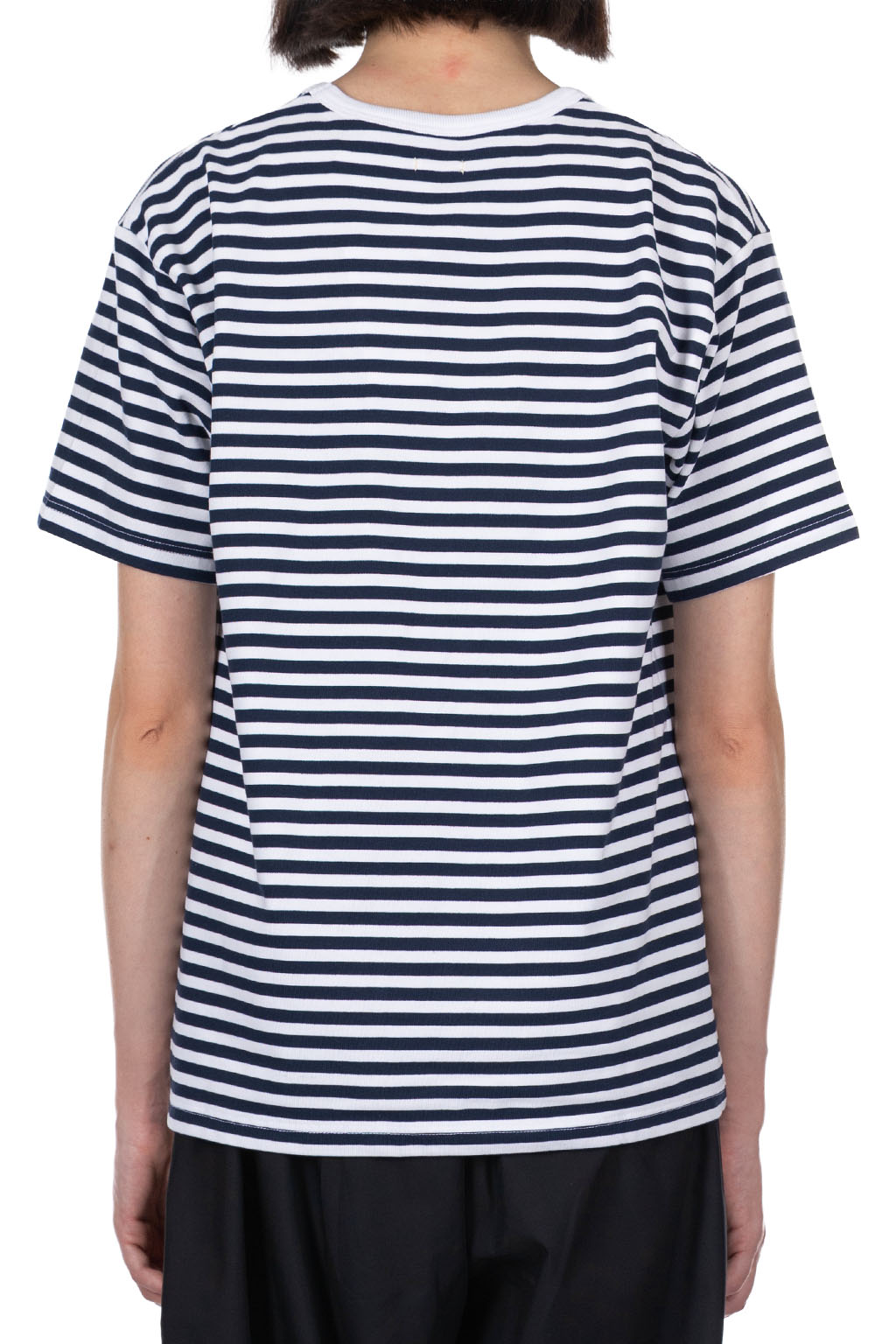 Nanamica (NAN) - COOLMAX Stripe Jersey Tee - Navy x White