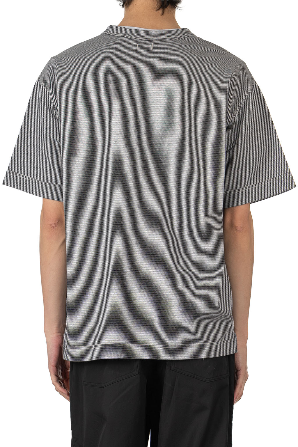 Nanamica (NAN) - Micro Stripe Pocket Tee - Navy x White