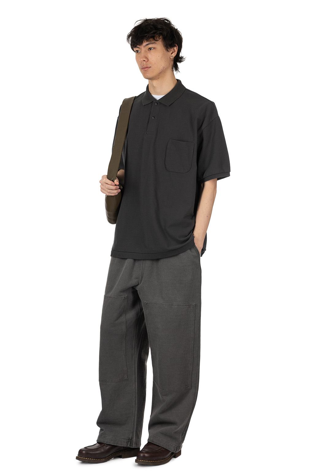 Nanamica (NAN) - Short Sleeves Polo Shirt - Charcoal