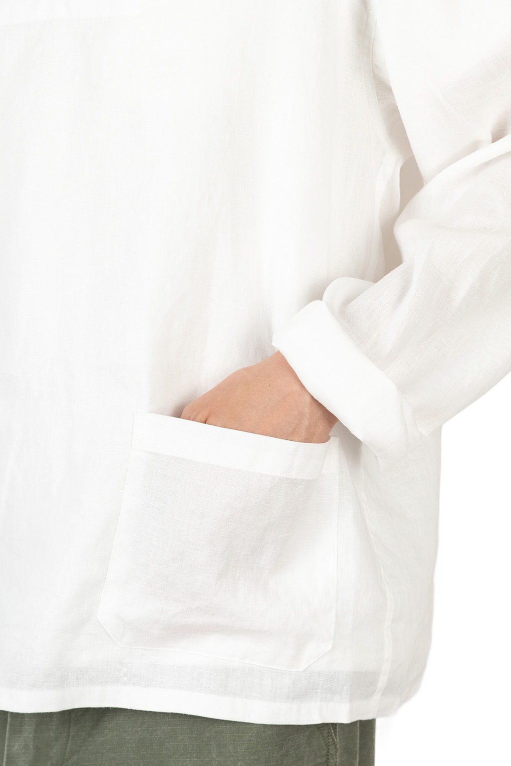 Nigel Cabourn - French Pullover Shirt - Hemp - Off White