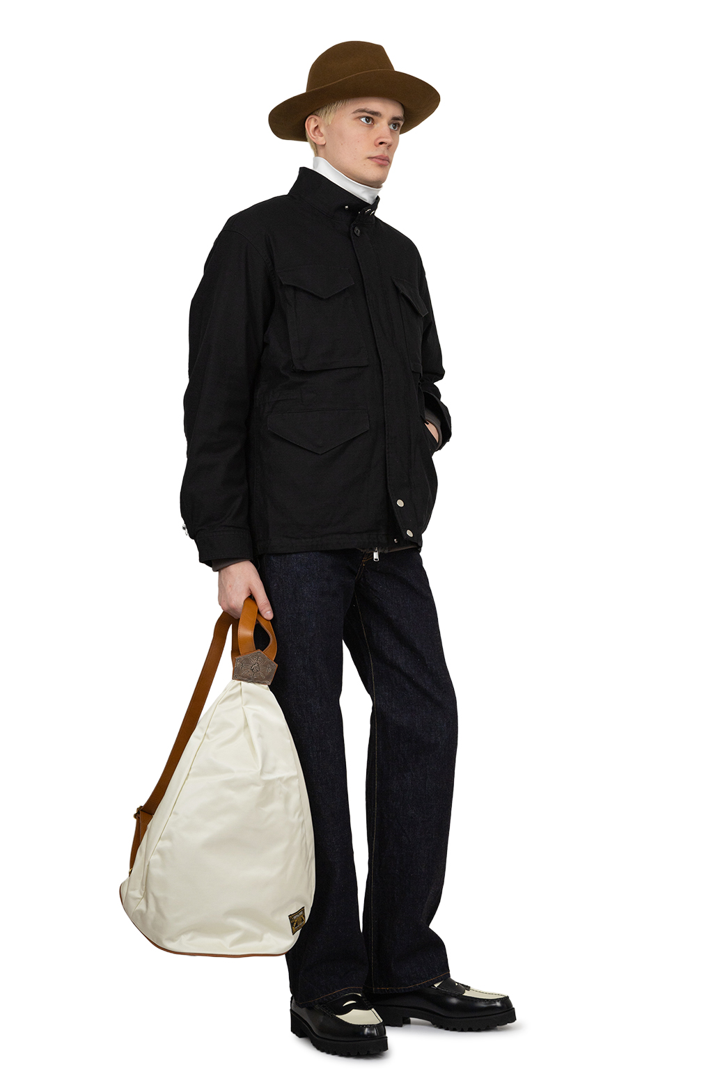 Nonnative - Trooper Jacket Cotton Backsatin Pigment Dye Windstopper - Black