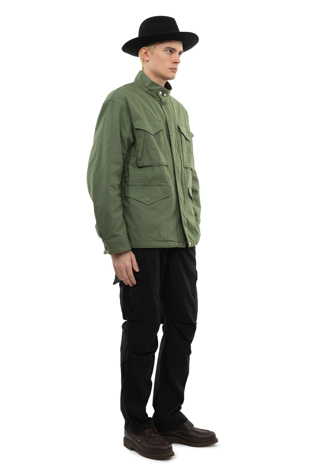 Nonnative - Trooper Jacket Cotton Backsatin Pigment Dye Windstopper - Olive