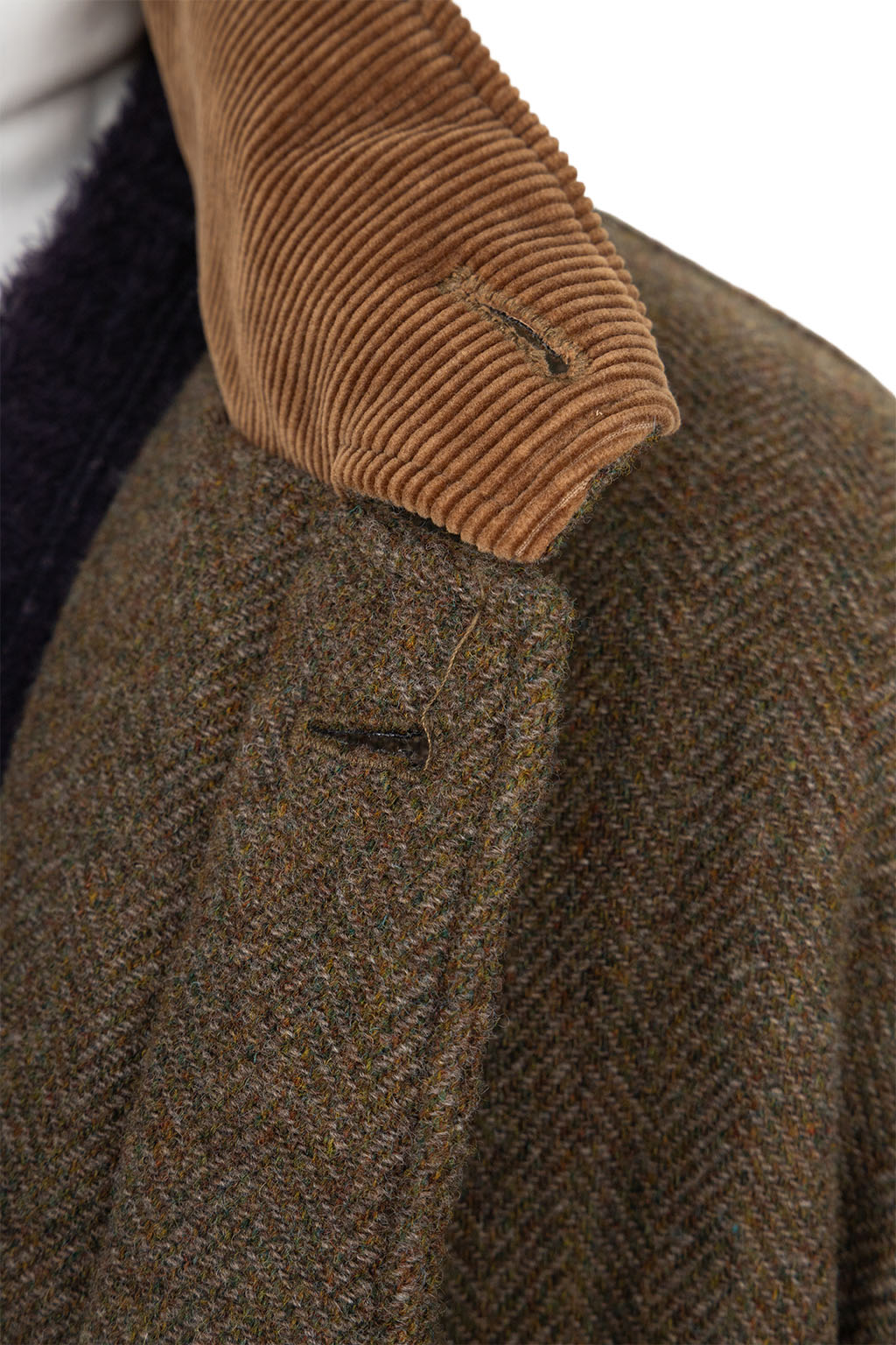 Nonnative - Wanderer Long Puff Coat Wool Herringbone Windstopper - Coyote