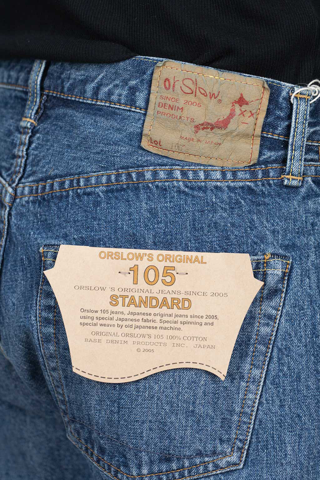 OrSlow 105 Standard Selvedge Denim - 2-Year Wash