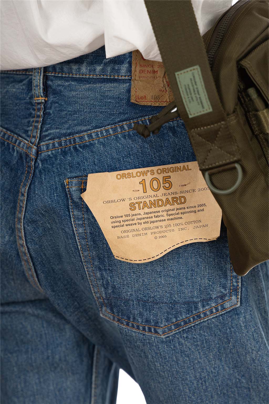 OrSlow 105 Standard Selvedge Denim - 2-Year Wash