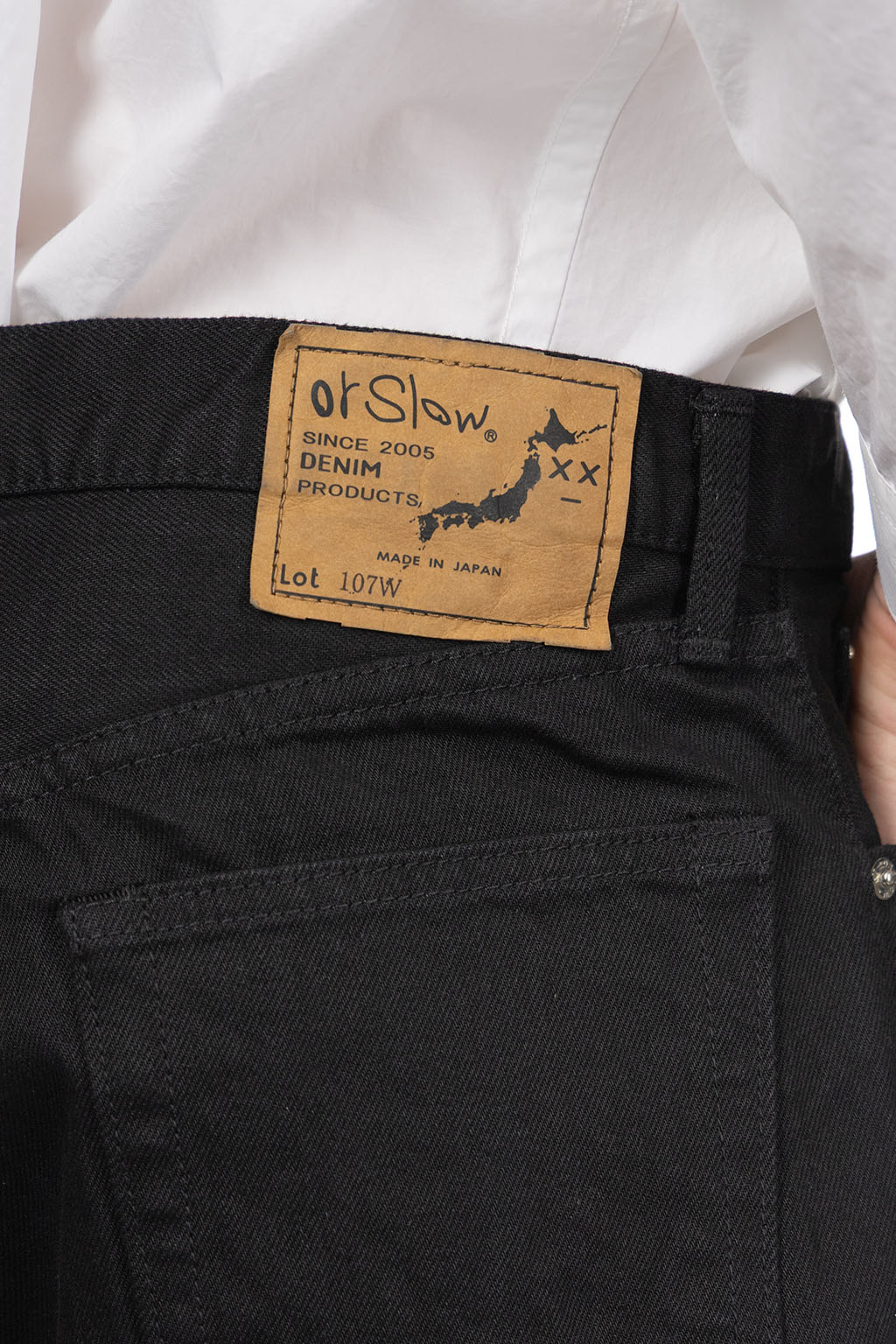 OrSlow - 107 Ivy Fit Black Denim 