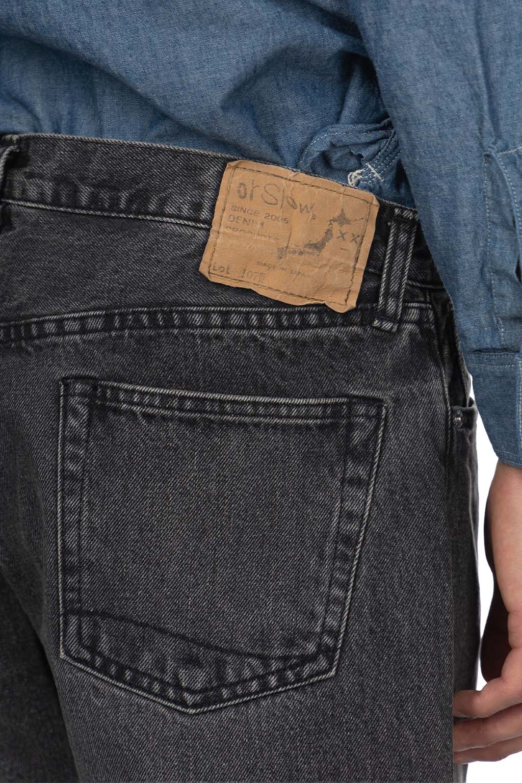 OrSlow 107 Ivy Fit Denim Black Denim Stone Wash