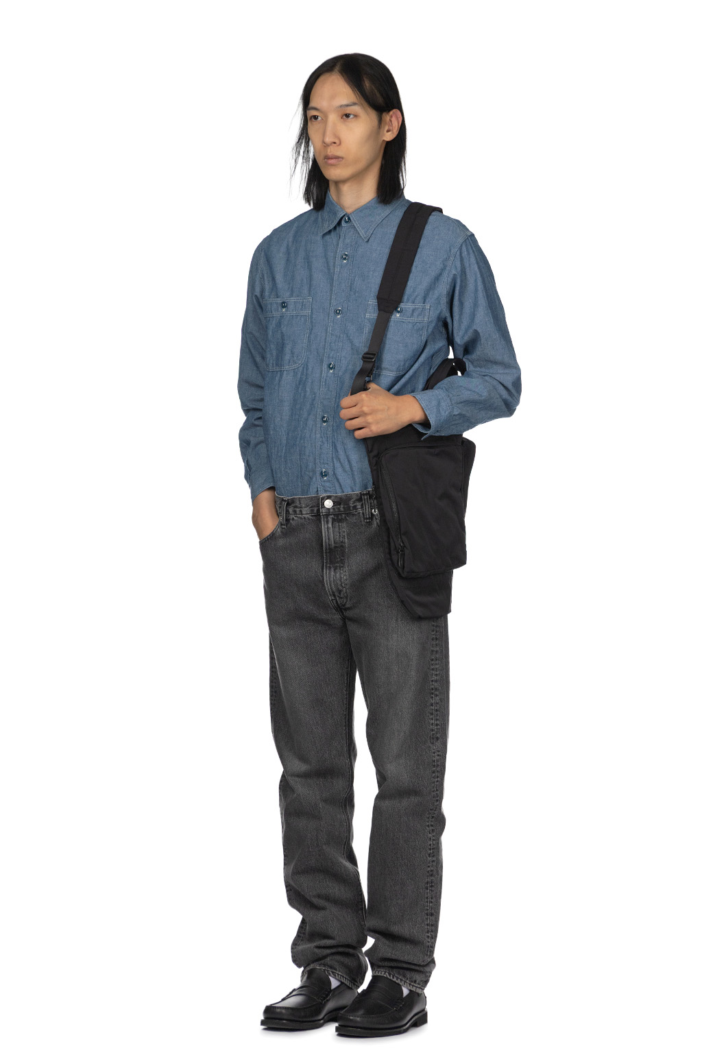 OrSlow 107 Ivy Fit Denim Black Denim Stone Wash