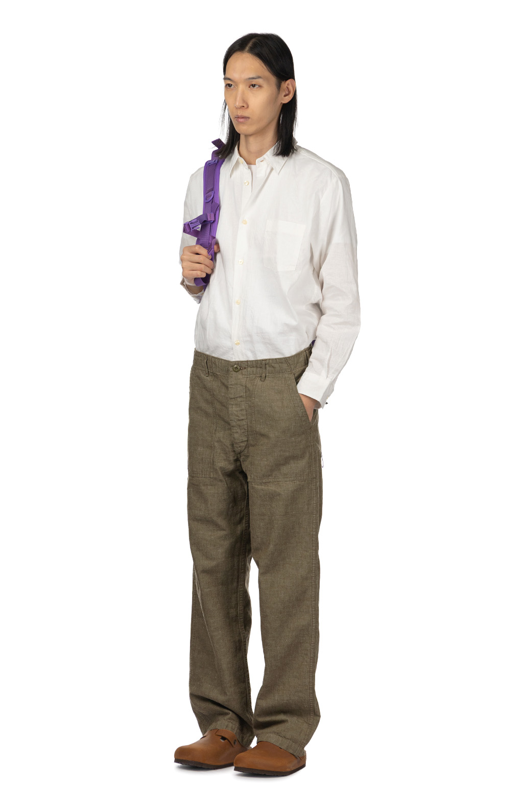 OrSlow - Chambray Fatigue Pants Regular Fit - Dusty Olive