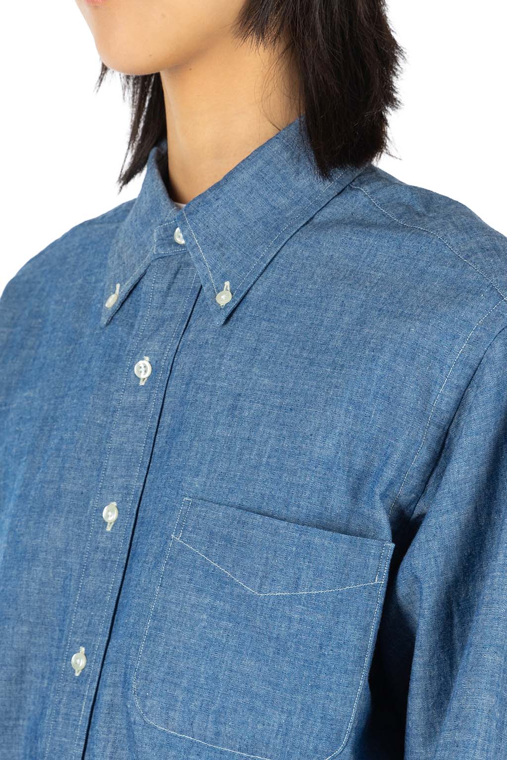 OrSlow - Chambray Standard Button Down Shirt - Chambray