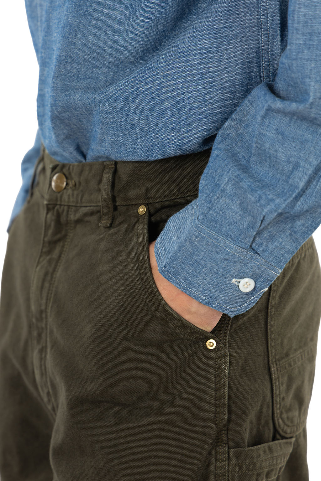OrSlow - Dad's Fit Oxford Painter Pants - Coffee Brown