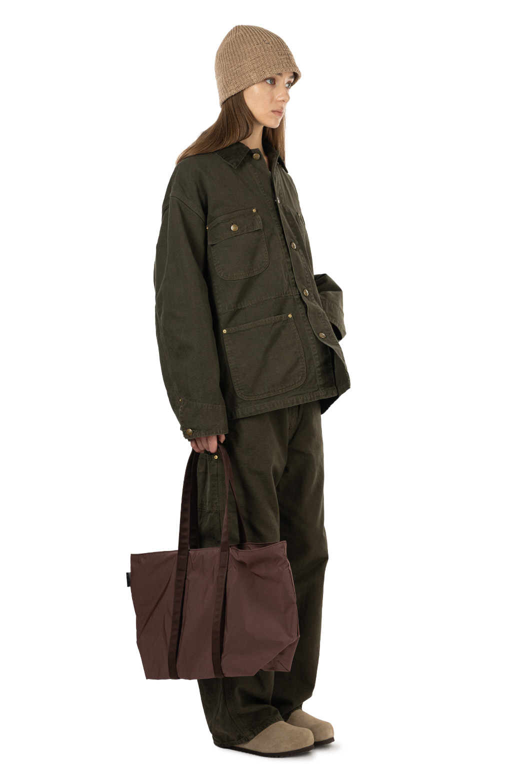 OrSlow - Dad's Fit Oxford Painter Pants - Coffee Brown
