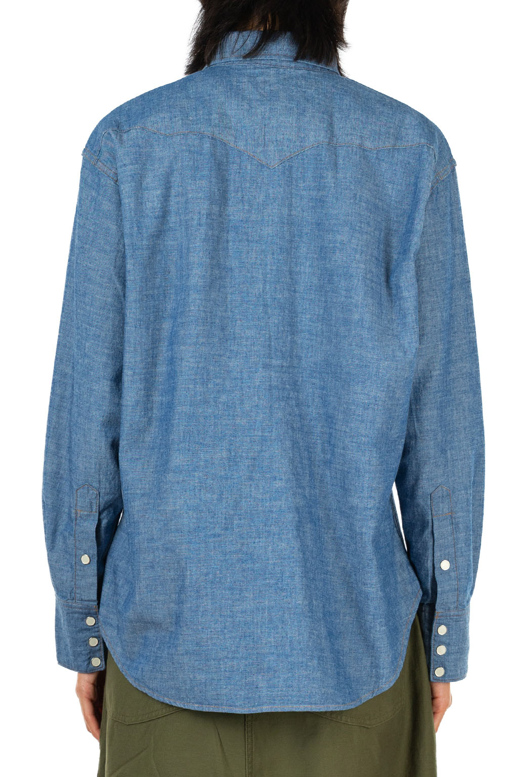 OrSlow - Relaxed Chambray Western Shirt - Chambray