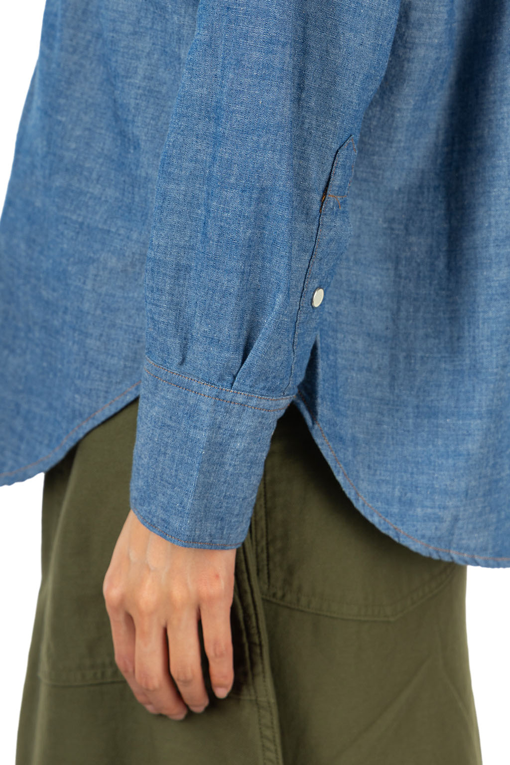 OrSlow - Relaxed Chambray Western Shirt - Chambray
