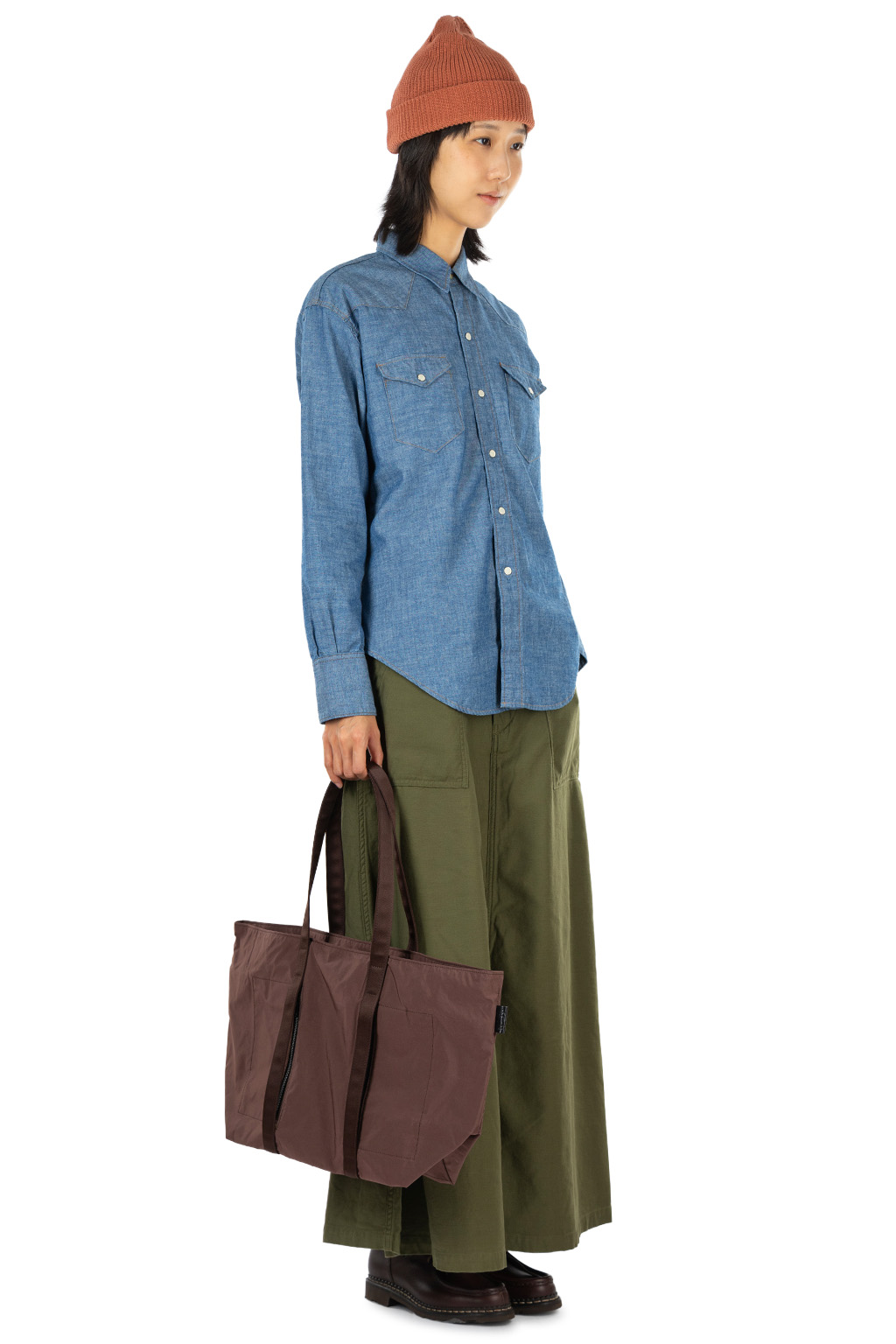 OrSlow - Relaxed Chambray Western Shirt - Chambray