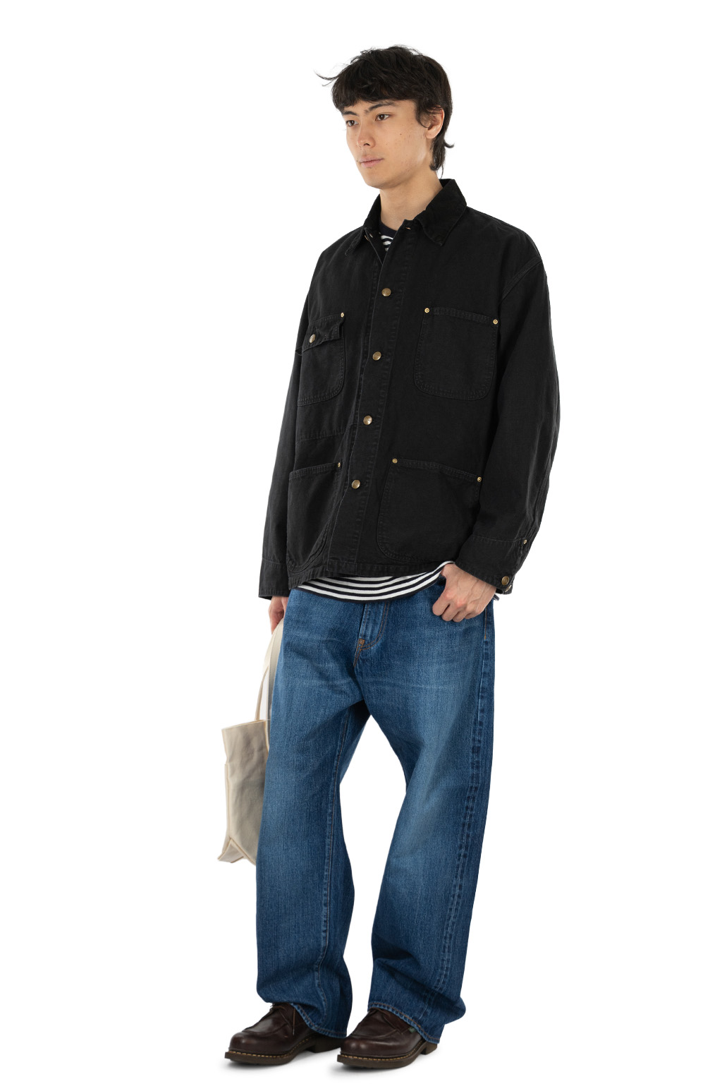 OrSlow - Relaxed Fit Oxford Coverall - Black