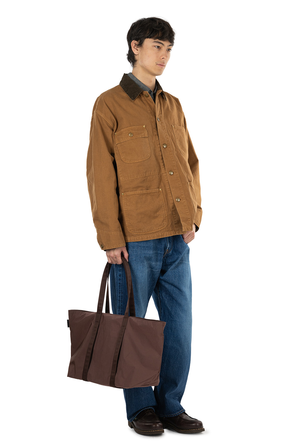 OrSlow - Relaxed Fit Oxford Coverall - Brown