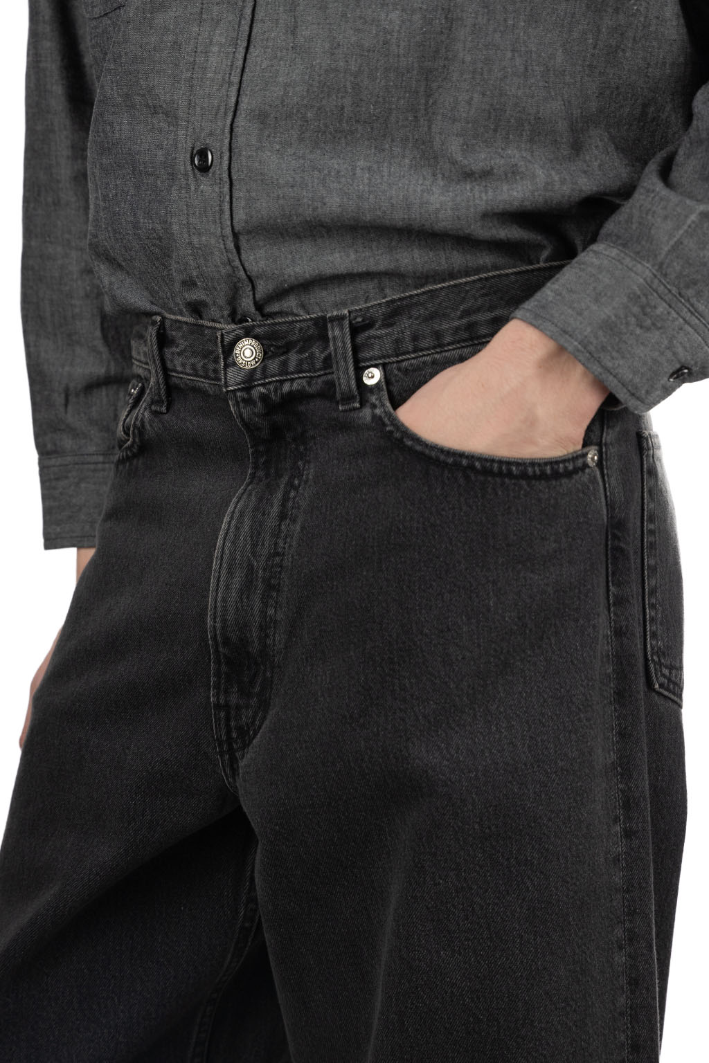 OrSlow - Super Dad's Denim Pants - Black Denim Stone