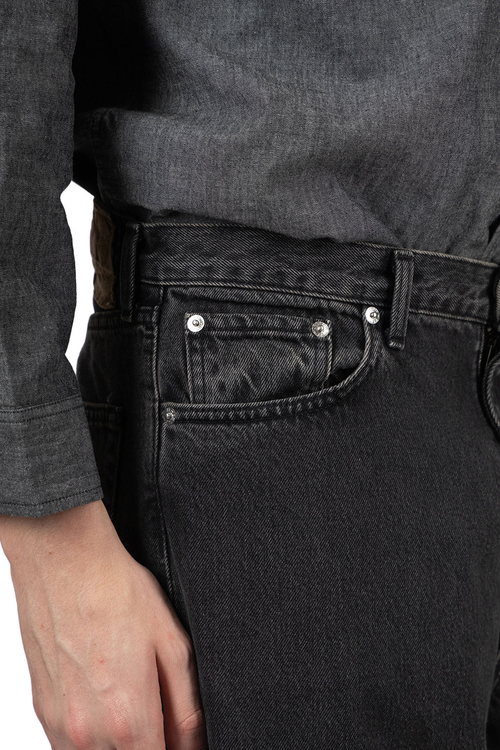 OrSlow - Super Dad's Denim Pants - Black Denim Stone