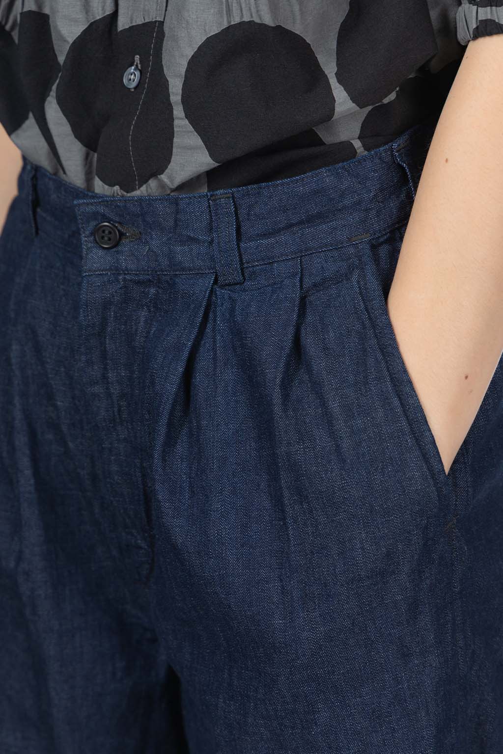 OrSlow - Two Tuck Denim Wide Trouser - One Wash