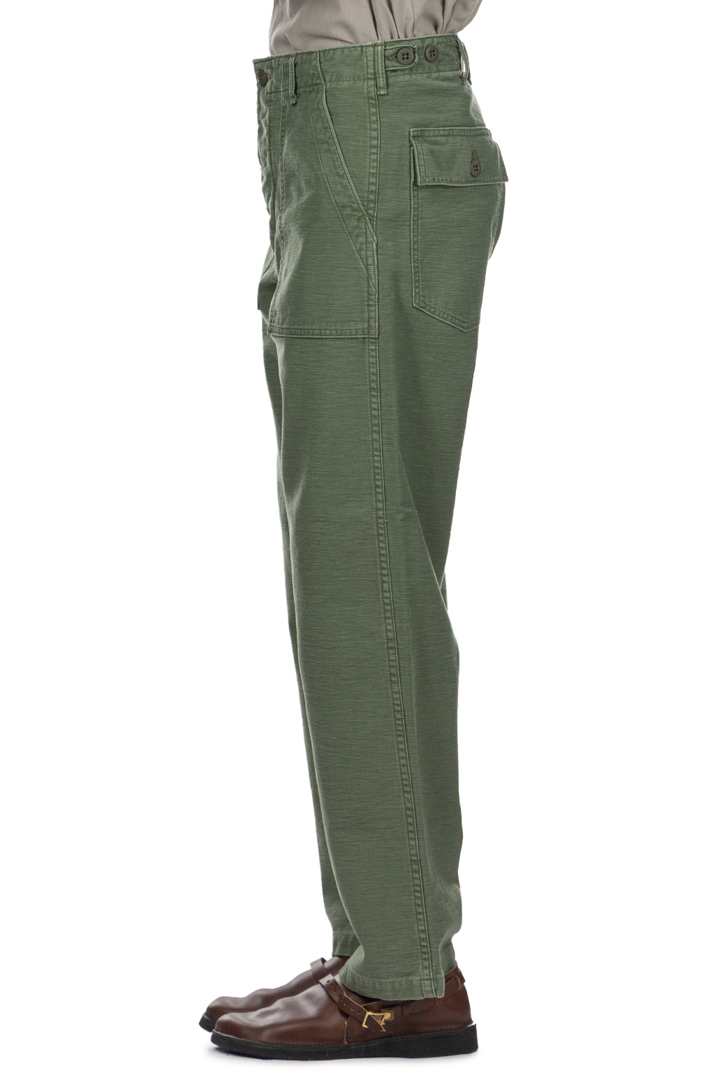 OrSlow US Army Fatigue Pants Used Wash - Green