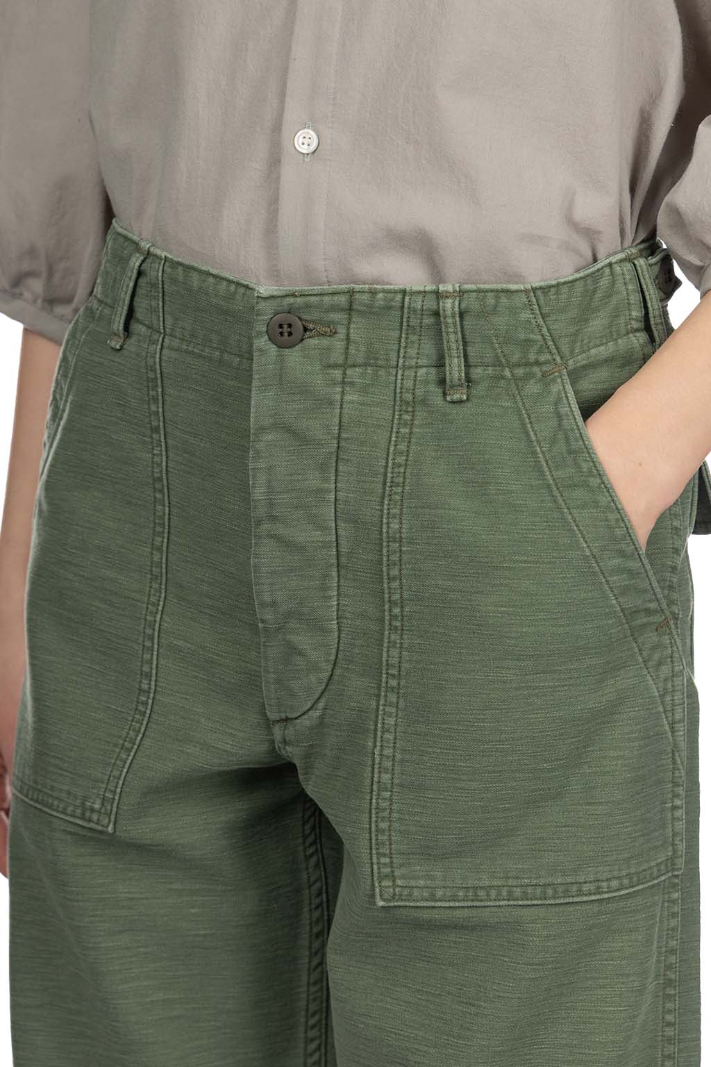 OrSlow US Army Fatigue Pants Used Wash - Green