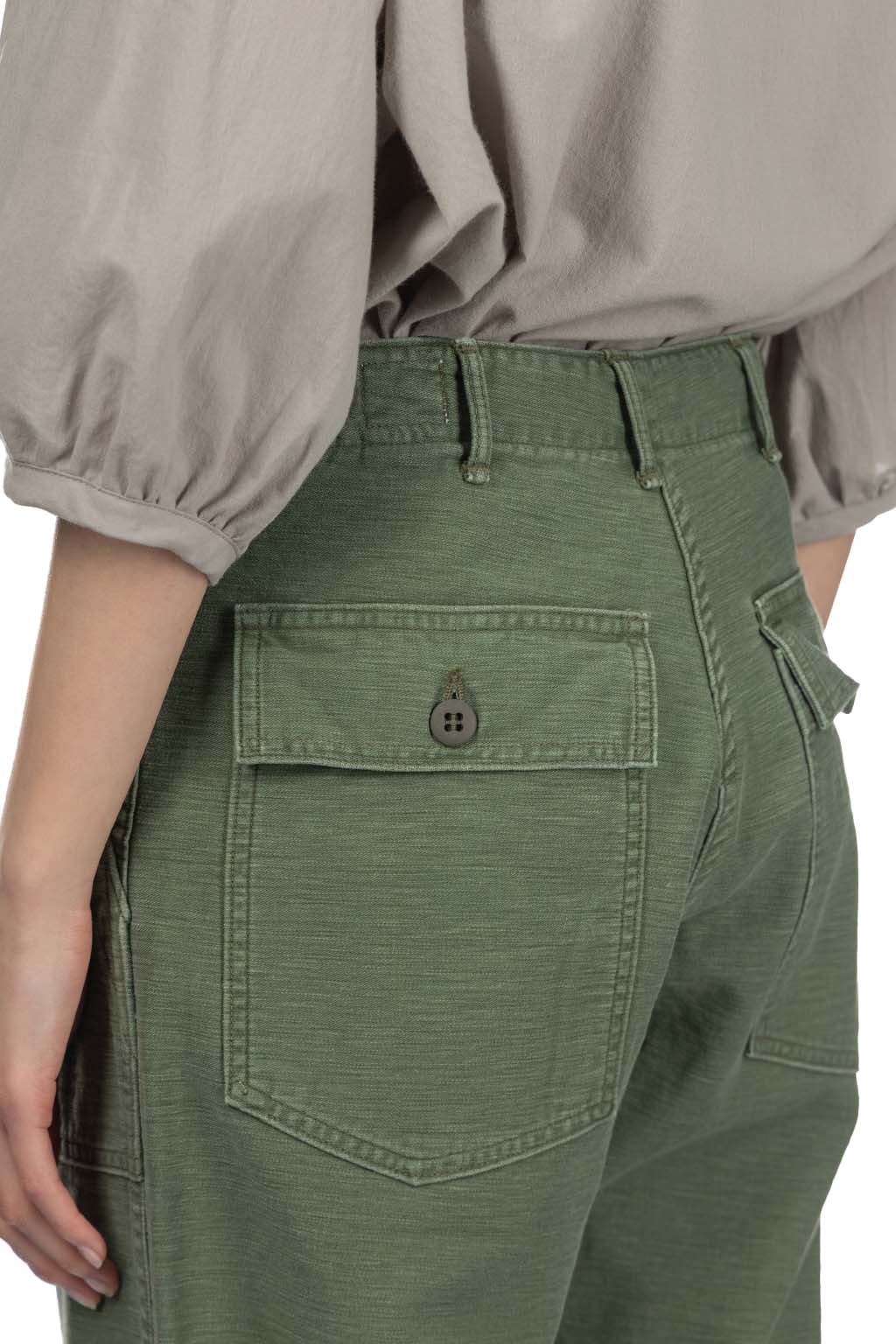 OrSlow US Army Fatigue Pants Used Wash - Green