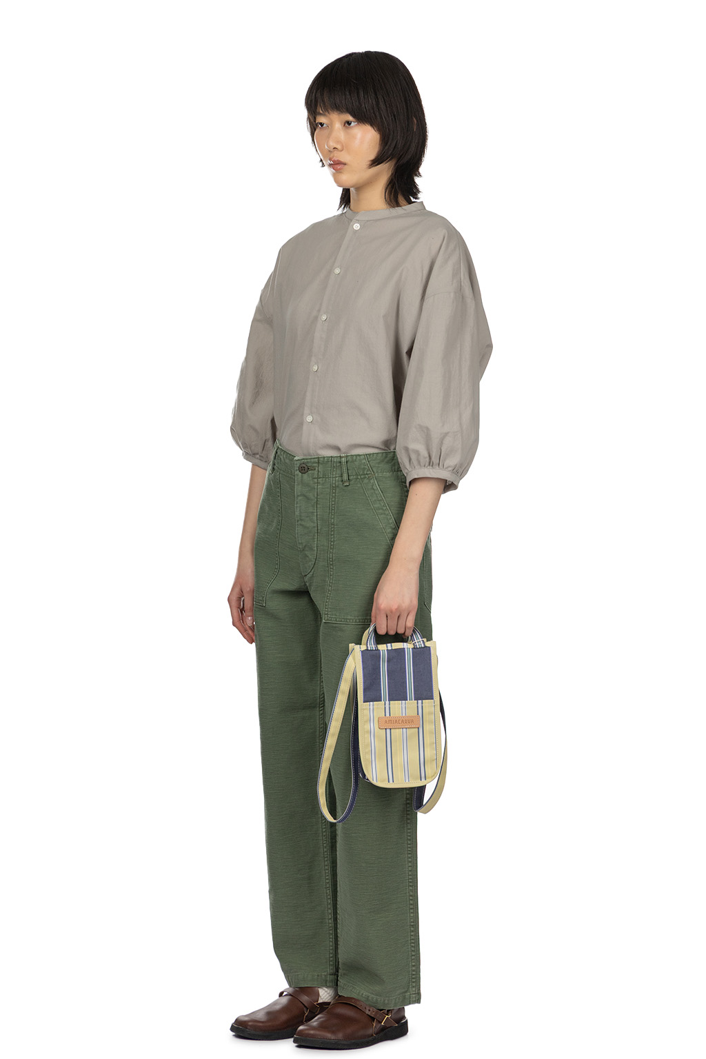 OrSlow US Army Fatigue Pants Used Wash - Green