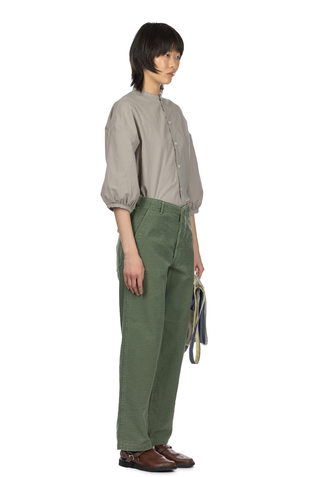 OrSlow US Army Fatigue Pants Used Wash - Green