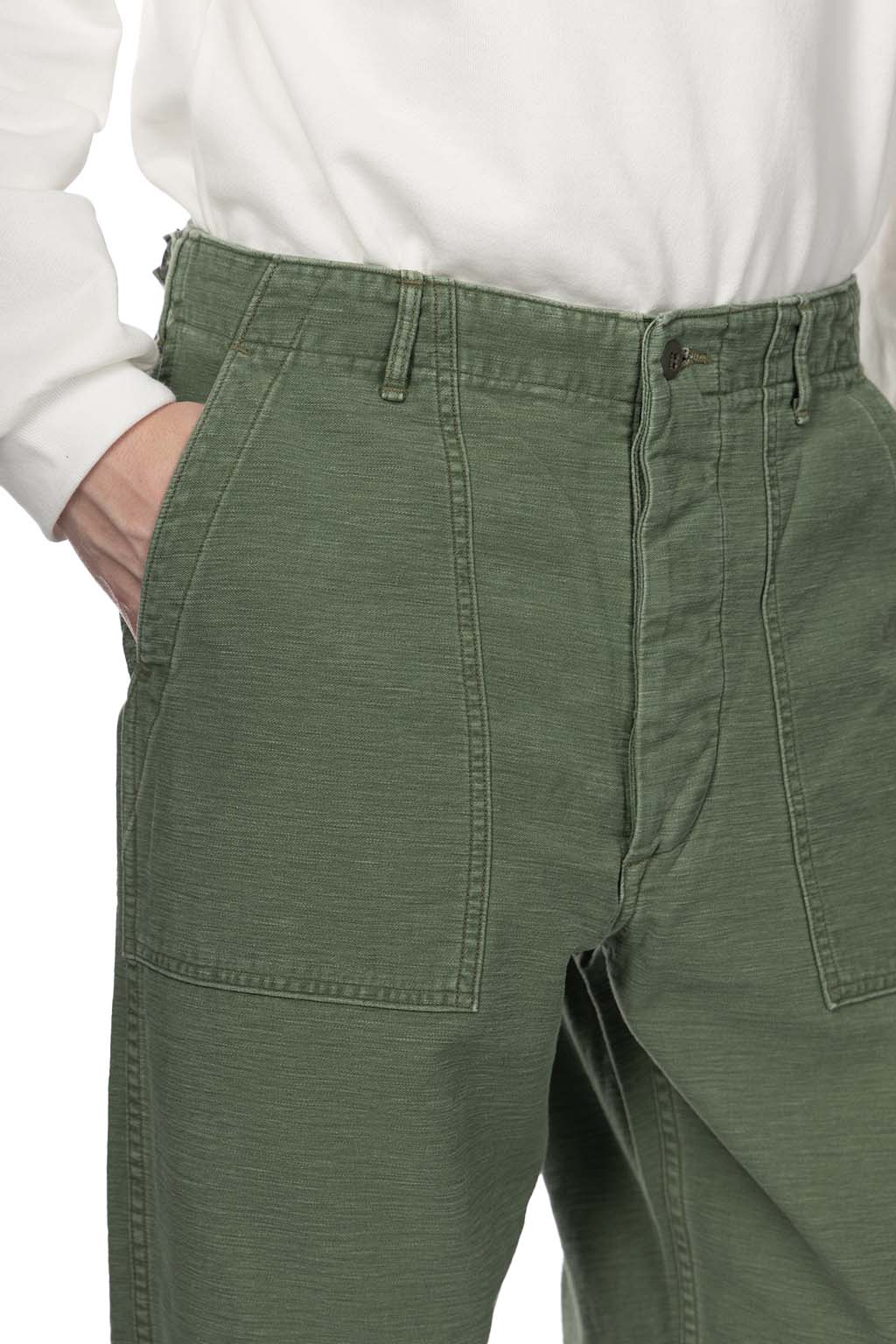 OrSlow US Army Fatigue Pants Used Wash - Green