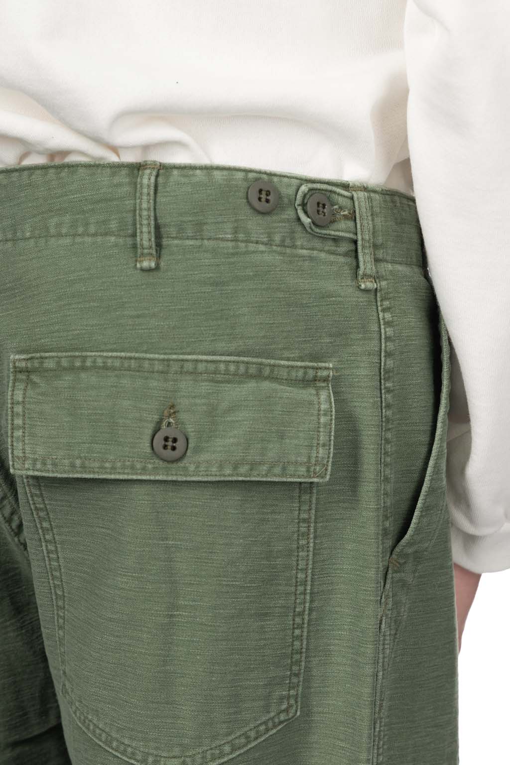 OrSlow US Army Fatigue Pants Used Wash - Green