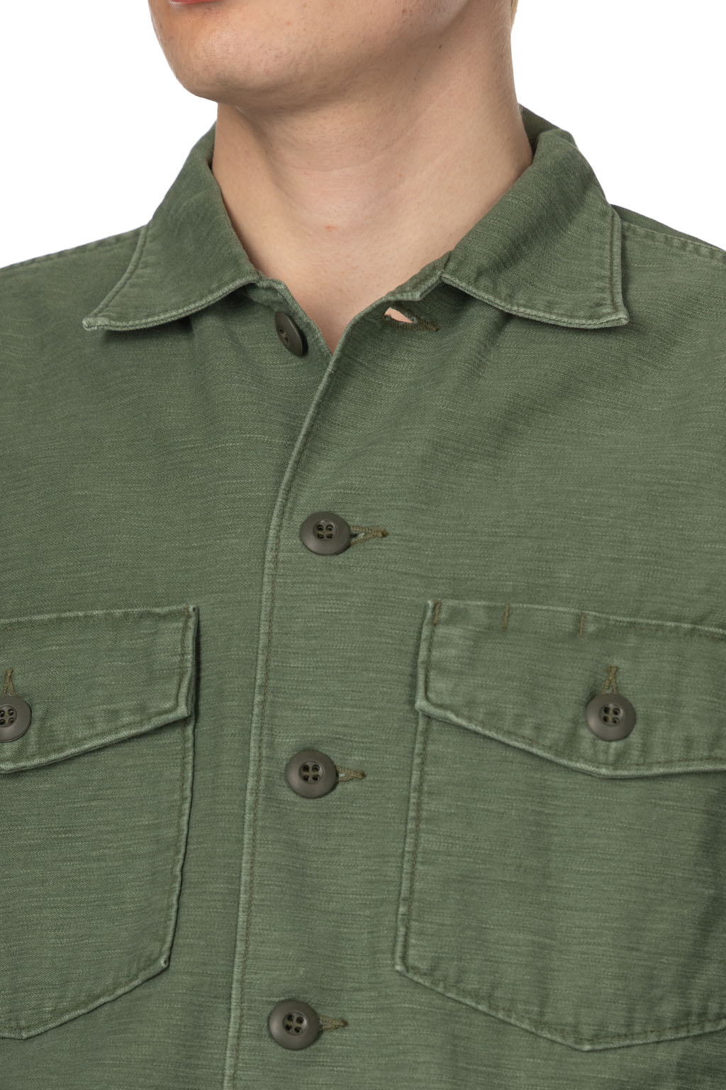 OrSlow US Army Fatigue Shirt (Vintage Washed) - Green Used