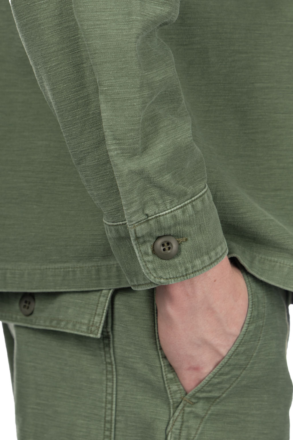 OrSlow US Army Fatigue Shirt (Vintage Washed) - Green Used