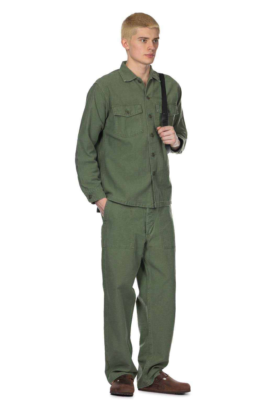 OrSlow US Army Fatigue Shirt (Vintage Washed) - Green Used