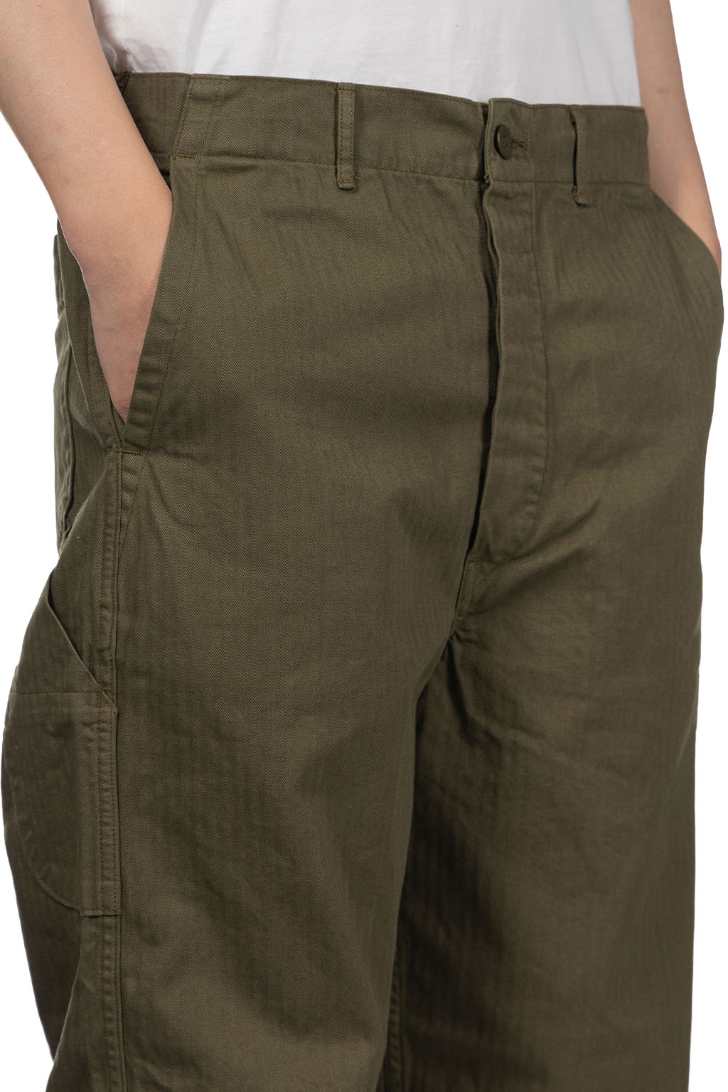OrSlow - Wide Fit French Work Pants - Army Green