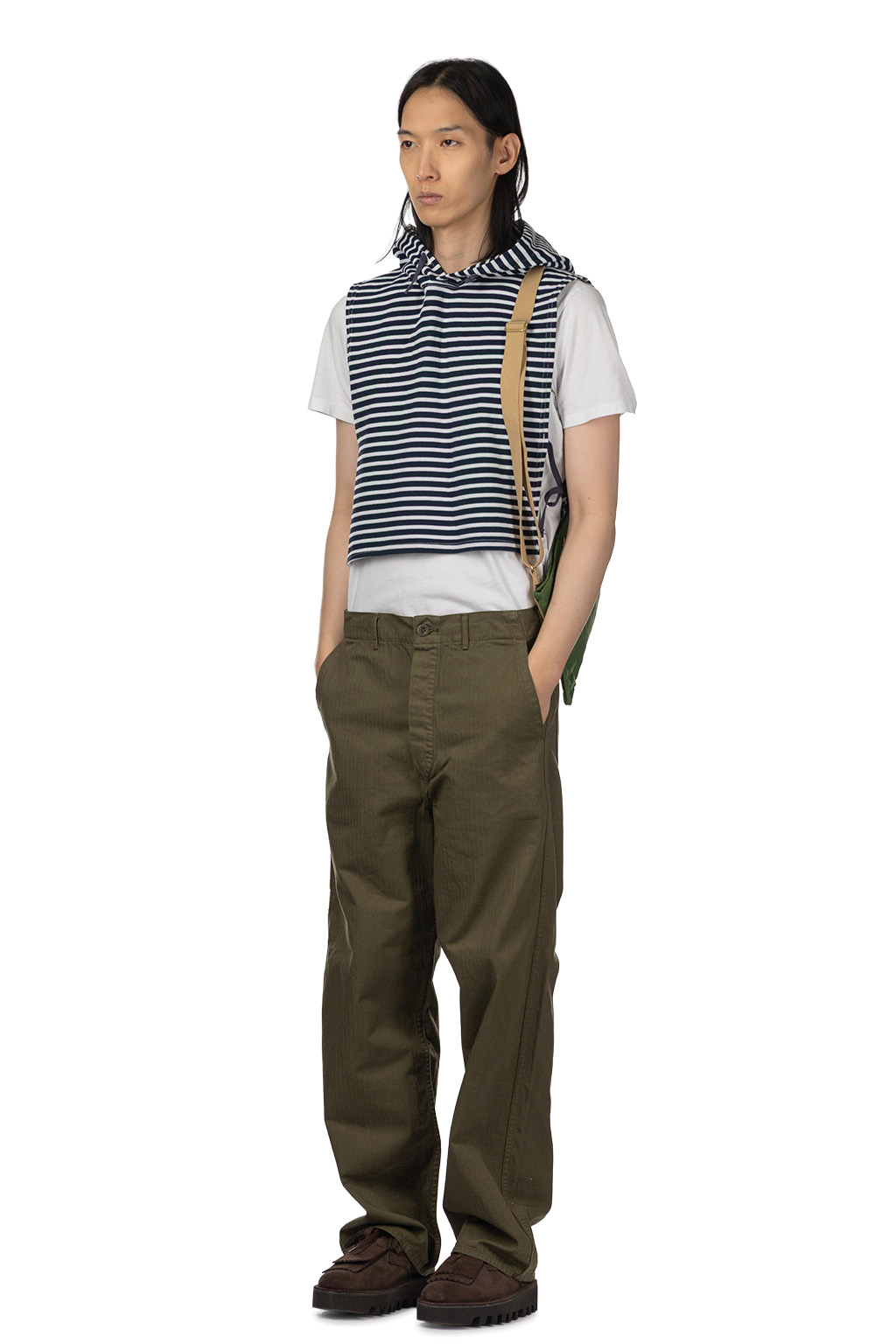 OrSlow - Wide Fit French Work Pants - Army Green