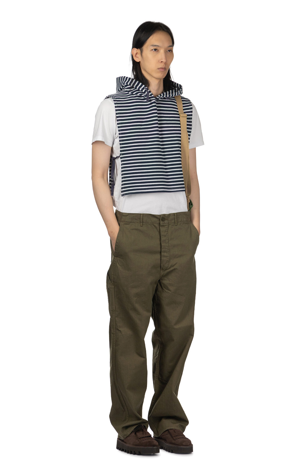 OrSlow - Wide Fit French Work Pants - Army Green