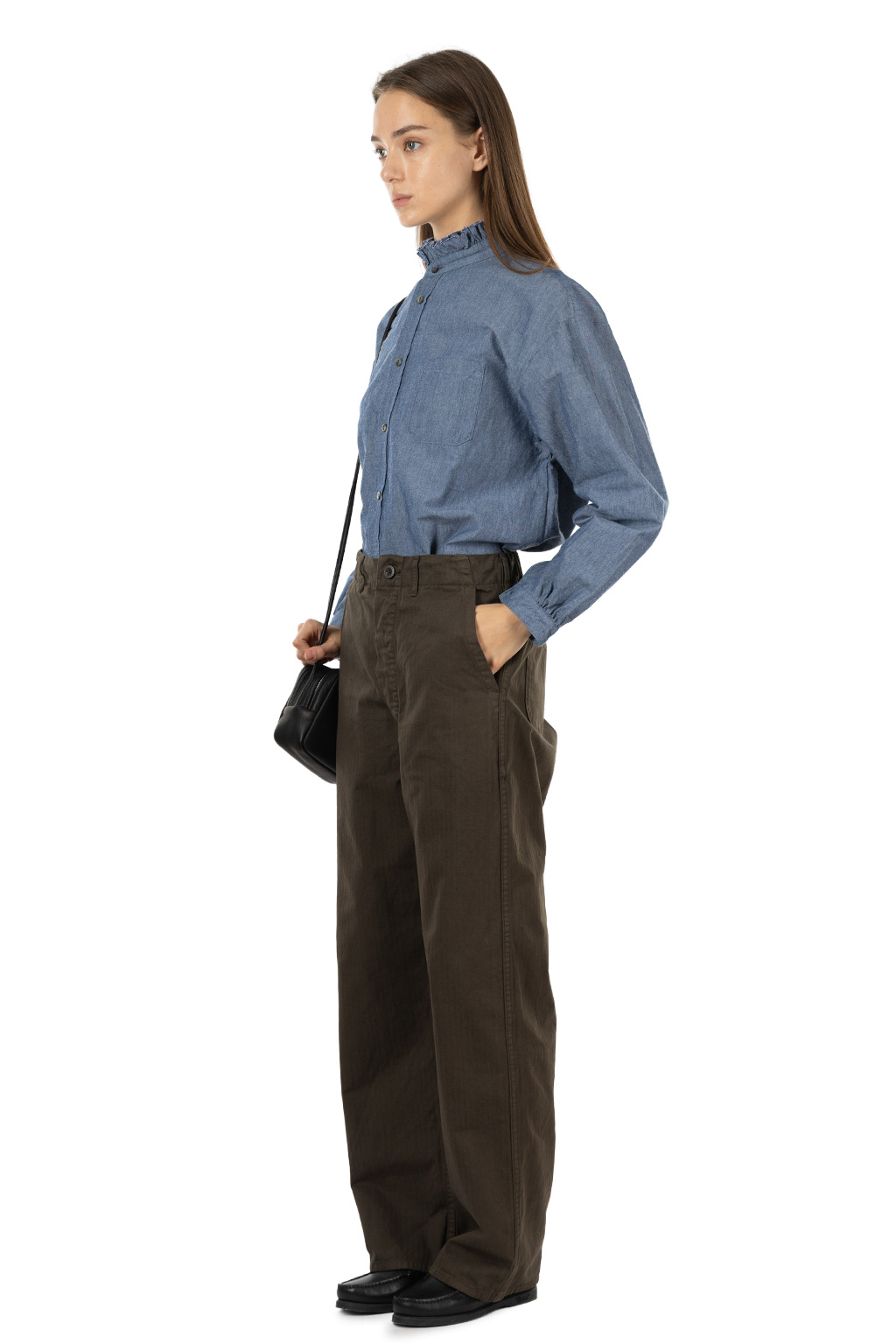 OrSlow - Wide Fit French Work Pants - Coffee Brown