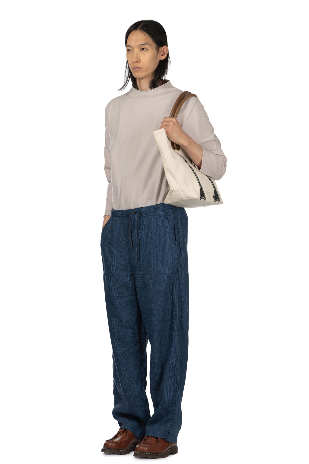 OrSlow - Wide Fit New Yorker - Indigo Check