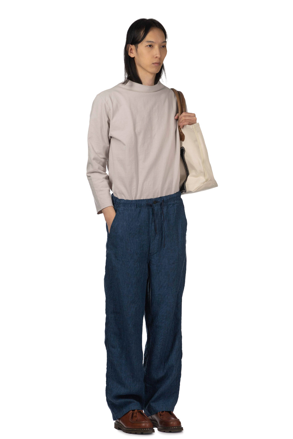 OrSlow - Wide Fit New Yorker - Indigo Check