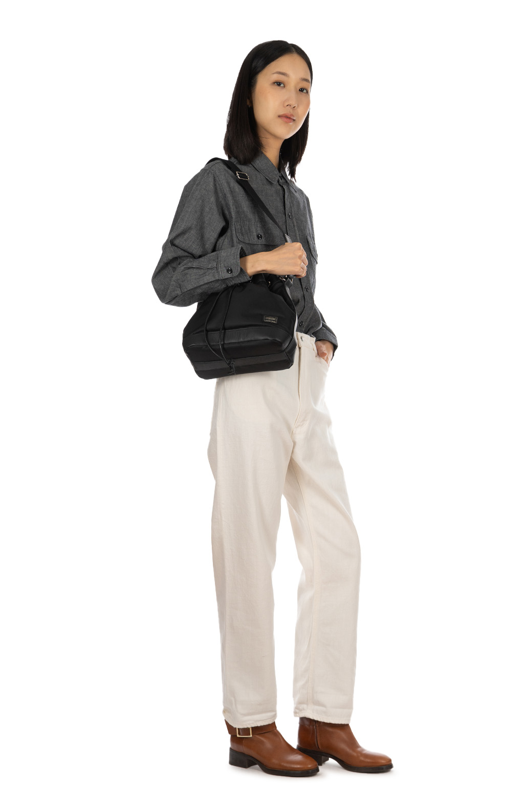 Porter Yoshida - BALLOON BAG (S) - Black